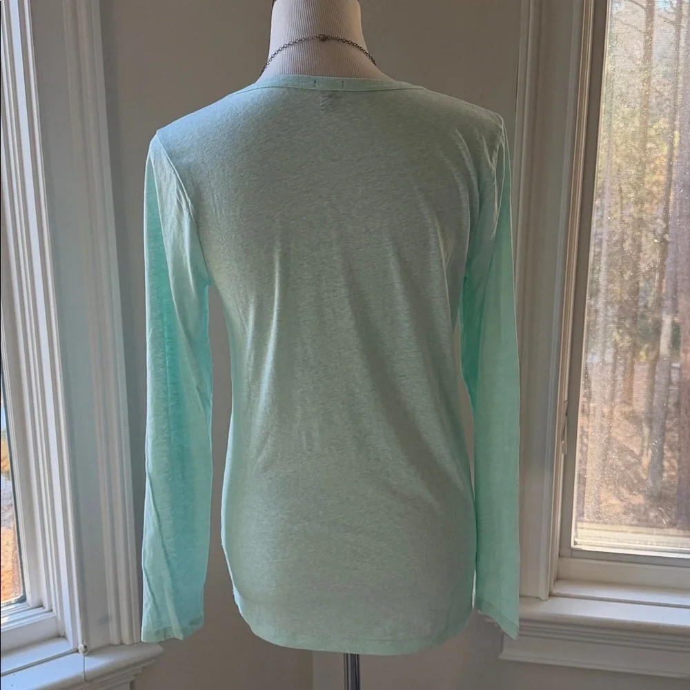 J. Crew Light Green Long Sleeve Top